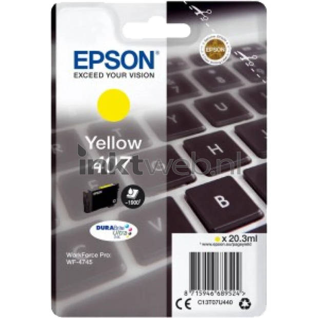 Epson 407 inktcartridge geel cartridge