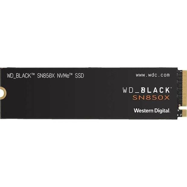 Western Digital Hard Drive SN850X - NVME SSD - 2 TB Intern - M2 -formaat - Zwart