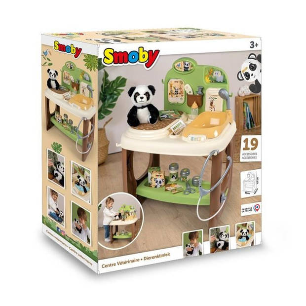 Smoby - Zoo Veterinary Center - 1 Panda knuffel - Veel accessoires en functies