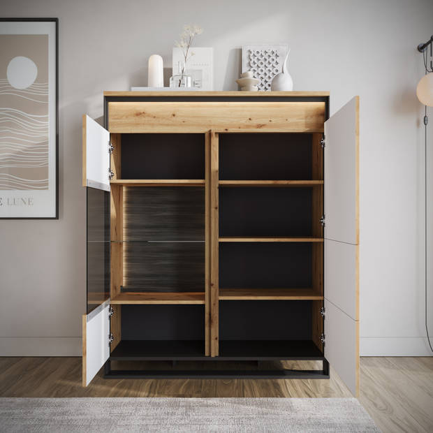 Meubella Dressoir Quincy - Eiken - 110 cm