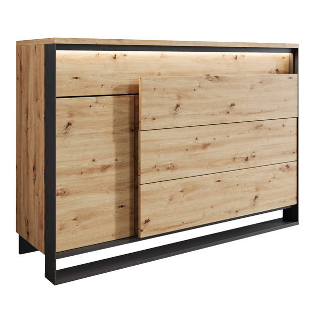 Meubella Dressoir Quincy - Eiken - 130 cm