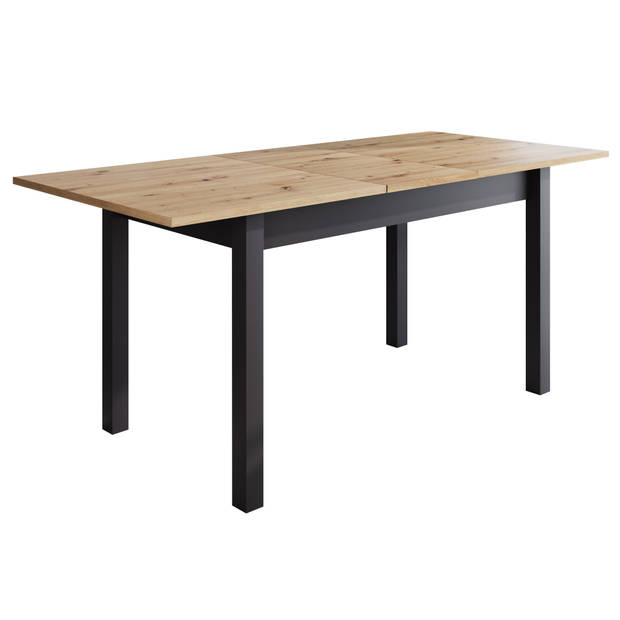 Meubella Eetkamertafel Quincy - Eiken - 186 cm - Uitschuifbaar