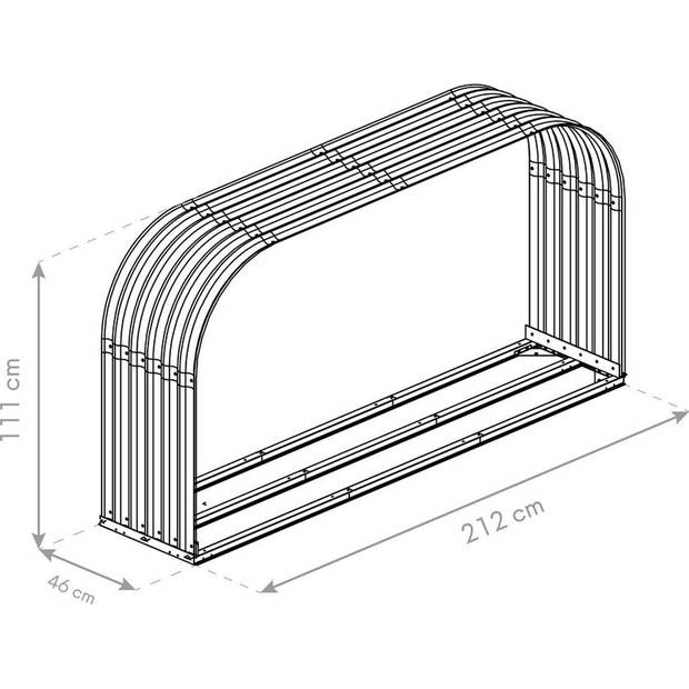 Westmann ISWS-T2 Haardhoutplank Houtopslag voor open haarden