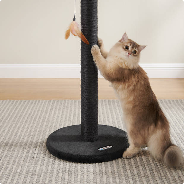 Krabpaal - krabpaal voor grote katten - kattenpaal - 90 cm - zwart