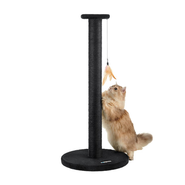 Krabpaal - krabpaal voor grote katten - kattenpaal - 90 cm - zwart