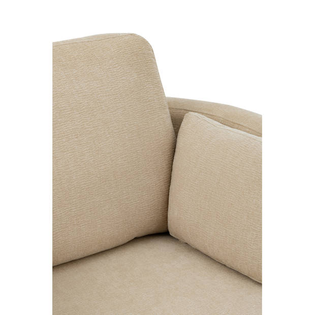 J-line - Loungestoel Swiv Populierenhout/schuime Beige - 109x100x89cm