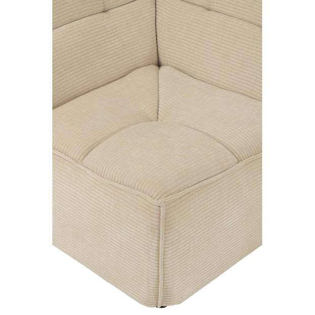 J-line - HoekFauteuil Grid Populierenhout/schuim Beige - 98x98x83cm