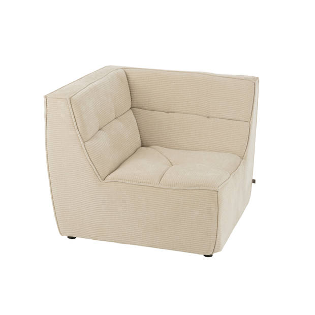 J-line - HoekFauteuil Grid Populierenhout/schuim Beige - 98x98x83cm