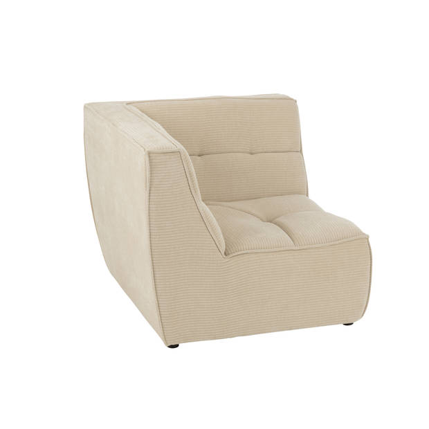 J-line - HoekFauteuil Grid Populierenhout/schuim Beige - 98x98x83cm