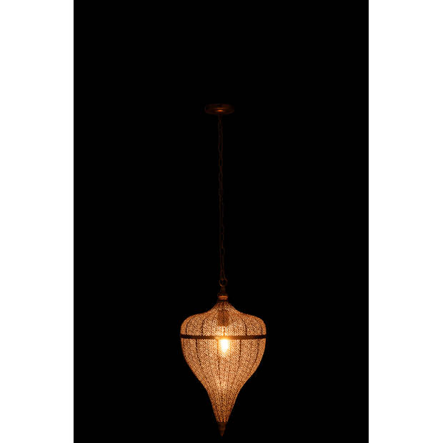 J-line - Hangende Lamp Druppel Metaal Goud Large - 31.5x31.5x57cm