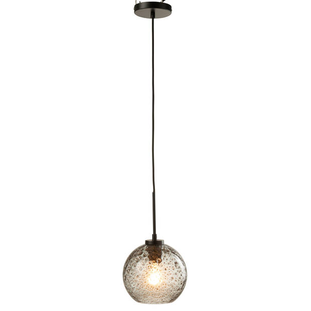 J-line - Lamp Bol Spikkel Glas Grijs Small - 21x21x162cm