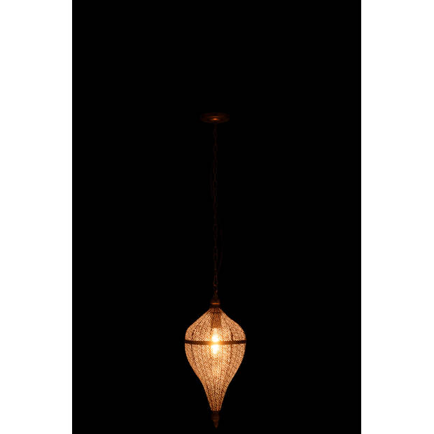 J-line - Hangende Lamp Druppel Metaal Goud Small - 23x23x53cm