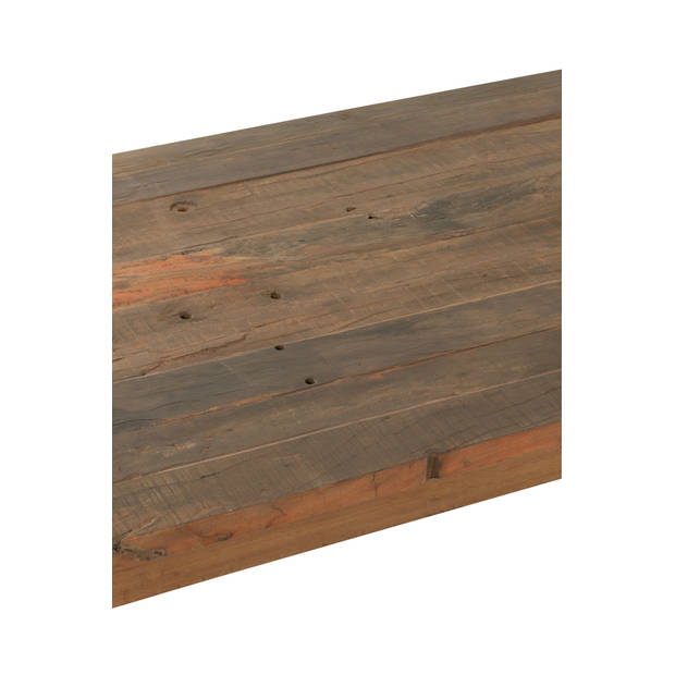 J-line - Eettafel Verouderd Hout Bruin - 180x89x76cm