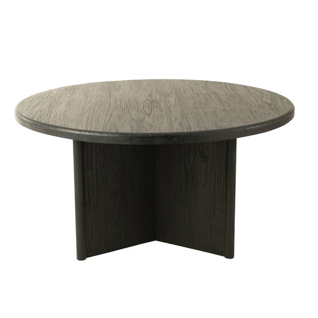 J-line - Tafel Rond Teak Hout Zwart - 150x150x75cm