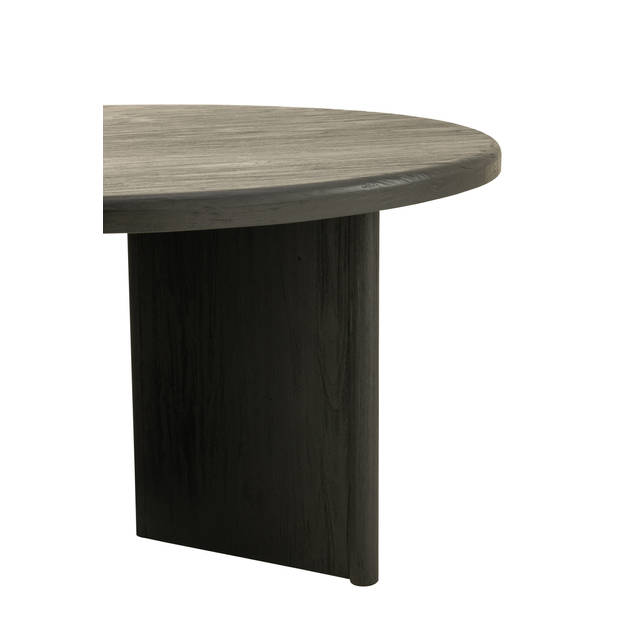 J-line - Tafel Rond Teak Hout Zwart - 150x150x75cm