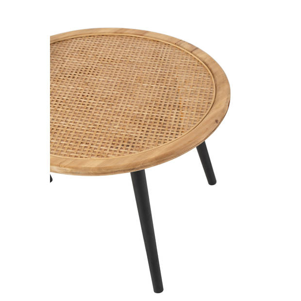 J-line - Set Van Twee Bijzettafel Bamboo Naturel - 67x67x56.5cm