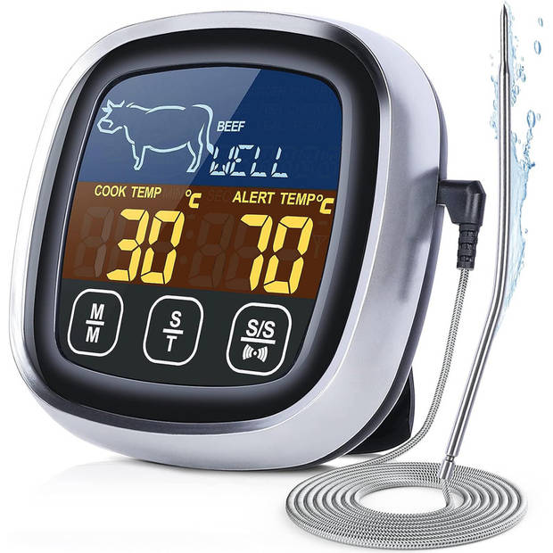 Cuisimax Digitale Vleesthermometer incl. Batterijen - Tot 300 °C - OvenThermometer - BBQ Thermometer - Kookthermometer