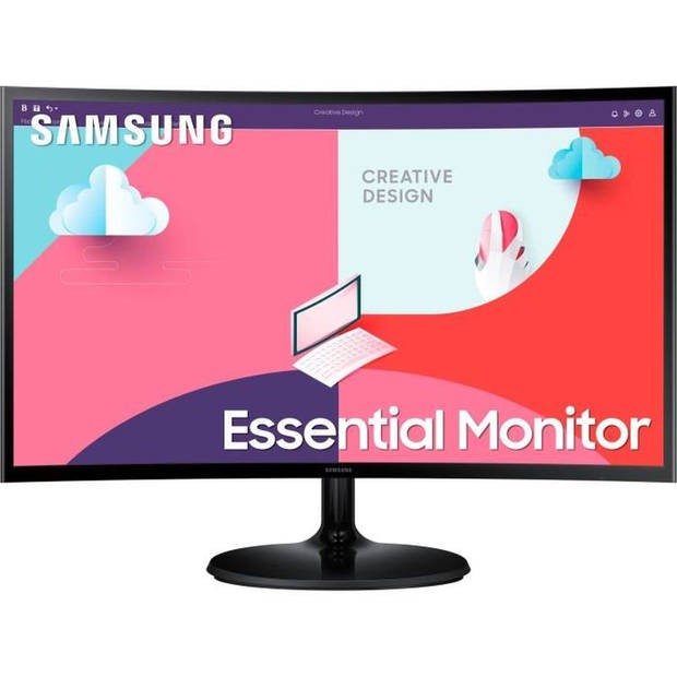 PC-scherm - SAMSUNG - LS24C360EAUXEN - 24 FHD 1920x1080 - Curved 1800R - VA-paneel - 4 ms - 75 Hz - HDMI - FreeSync