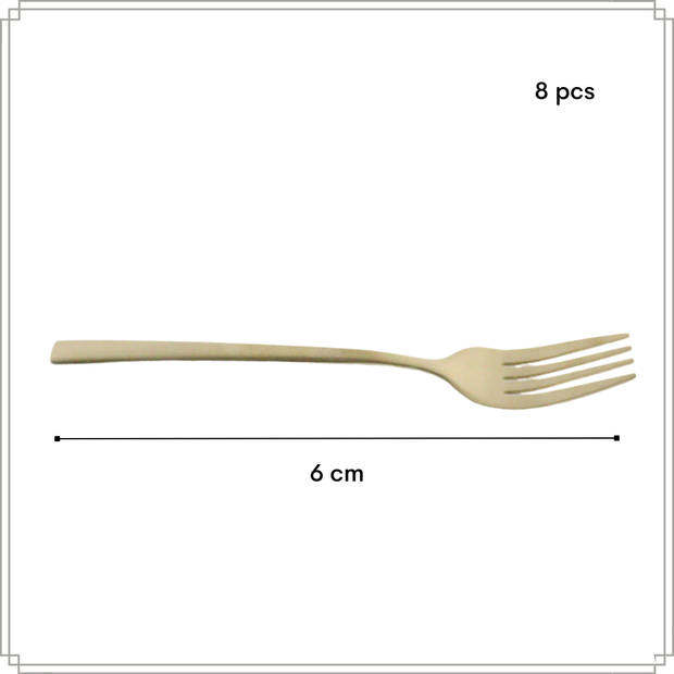 OTIX - Gebaksvorkjes - Set van 8 - Taartvorkjes