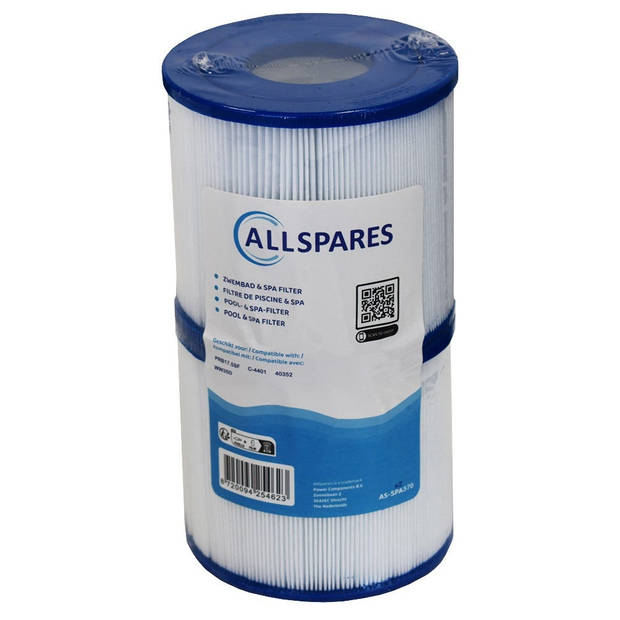 AllSpares Spa Waterfilter (2x) geschikt voor SC726 / 40352 / PRB17.5SF (Ø125x120mm)