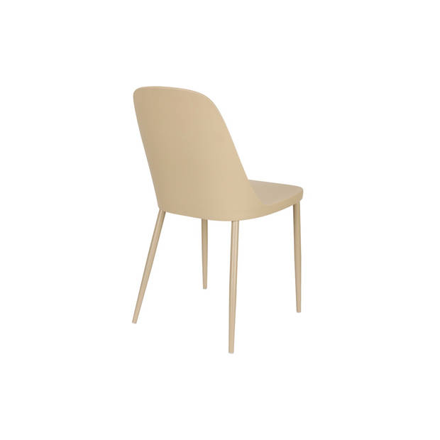 Giga Meubel - Eetkamerstoel Beige - Staal - Zithoogte 47cm - 53x46x85cm - Pip