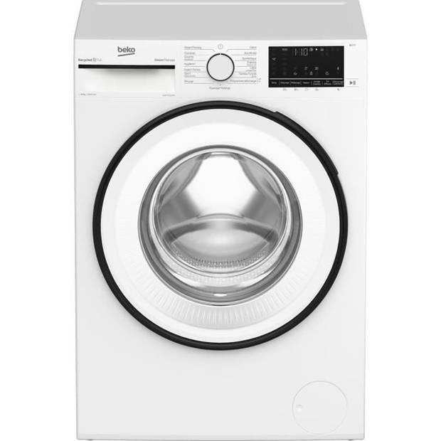 BEKO B3WFT51062WW patrijspoortwasmachine - 10 kg - Inductie - L60cm - 1600 tpm - Klasse B - Wit