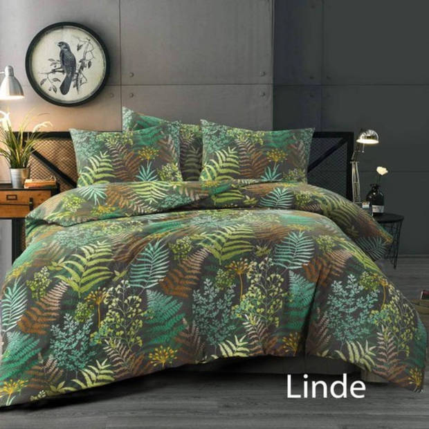 Day Dream Linde - Dekbedovertrek - Lits-jumeaux - 240x200/220 cm - Zwart