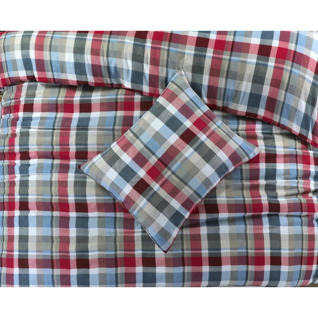 Droomtextiel - Flanel - Dekbedovertrek - Bazel Multi Tweepersoons - 200x200/220 cm - Super Zacht