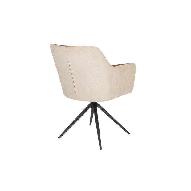 Housecraft Daley Eetkamerstoelen Beige/Bruin - Set van 2