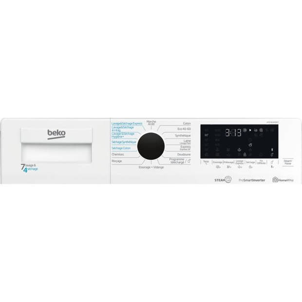 BEKO HTE7614YBST was-droogcombinatie - 7/4 kg - Inductie - L60cm - 1200 tpm - Wit