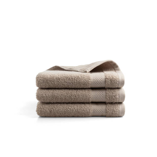 DoubleDry Handdoek Hotel Collectie - 6 stuks - 50x100 - 3x taupe + 3x antraciet