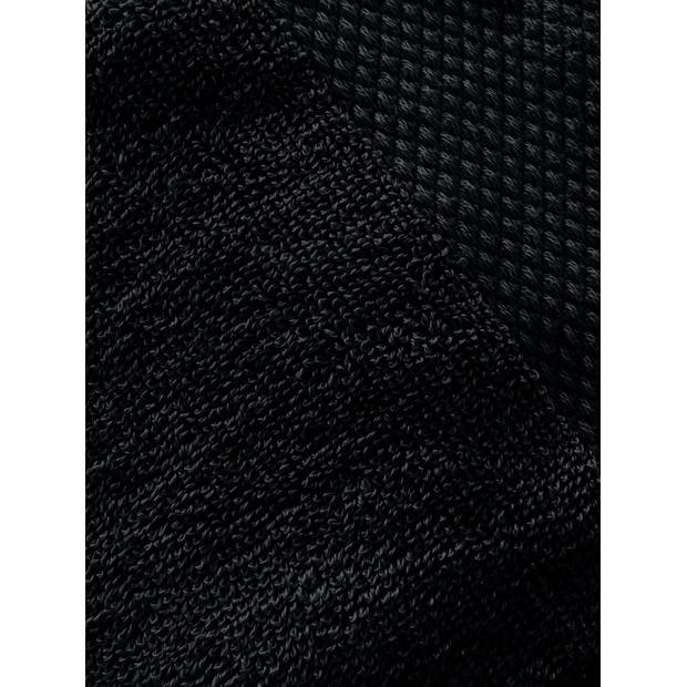 LINNICK Diamond Badstof Handdoek 60x110cm - black - set van 6