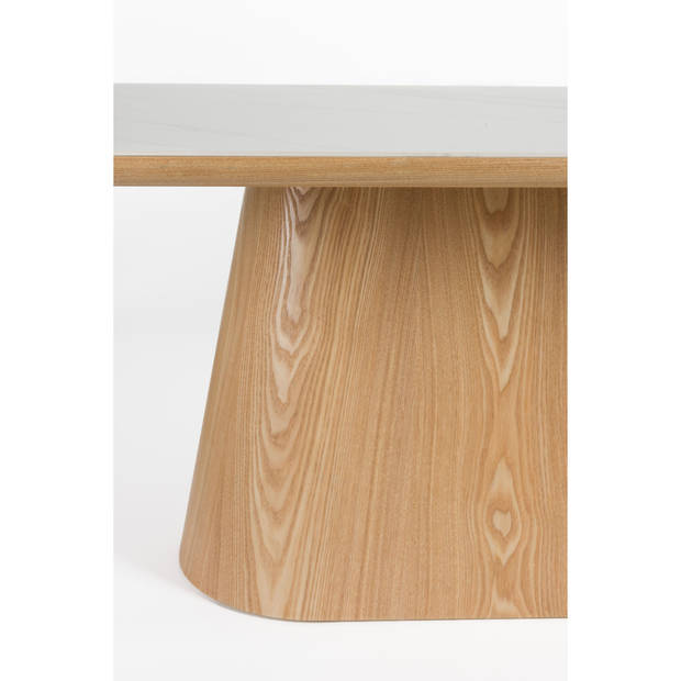 Housecraft Almira Eettafel Ovaal Hout Wit/ Bruin