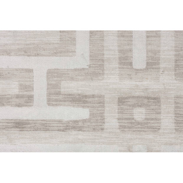 Giga Meubel - Vloerkleed Rechthoek - Beige Stof - 140x200x0,5cm - Labyrintho