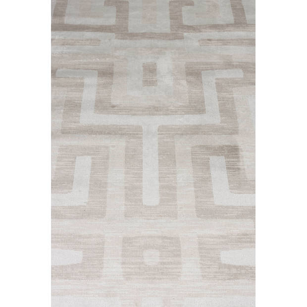 Giga Meubel - Vloerkleed Rechthoek - Beige Stof - 140x200x0,5cm - Labyrintho