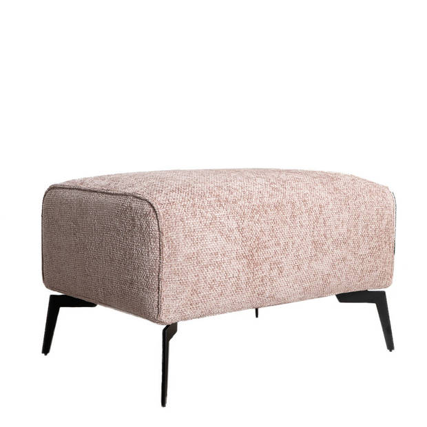 Bronx71 Hocker Vegas roze stof chenille.