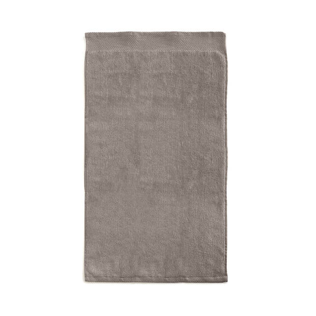 LINNICK Diamond Velours Handdoek 100% Katoen 60x110cm - taupe - Set van 6