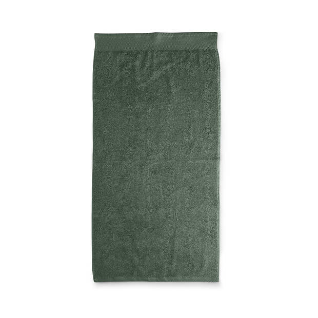 LINNICK Diamond Badstof Handdoek 60x110cm - olive green - set van 6