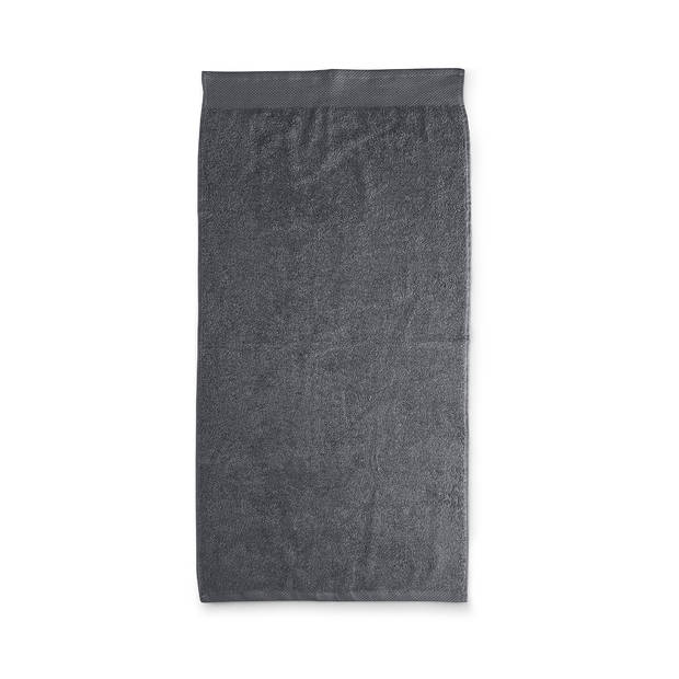 LINNICK Diamond Badstof Handdoek 60x110cm - dark grey - set van 4