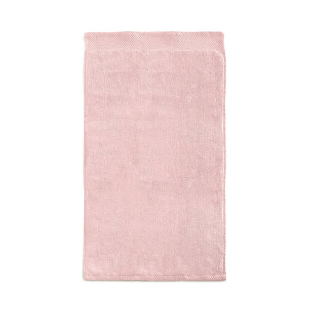 LINNICK Diamond Velours Handdoek 100% Katoen 60x110cm - light pink - Set van 6