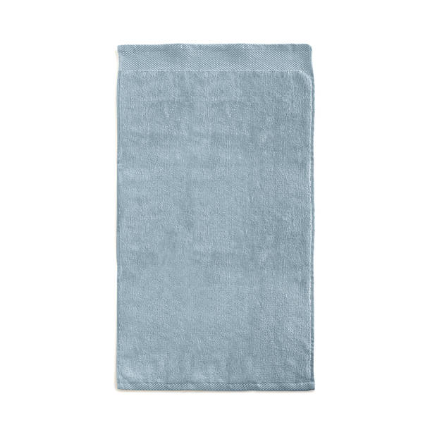 LINNICK Diamond Velours Handdoek 100% Katoen 50x100cm - ocean blue - Set van 10