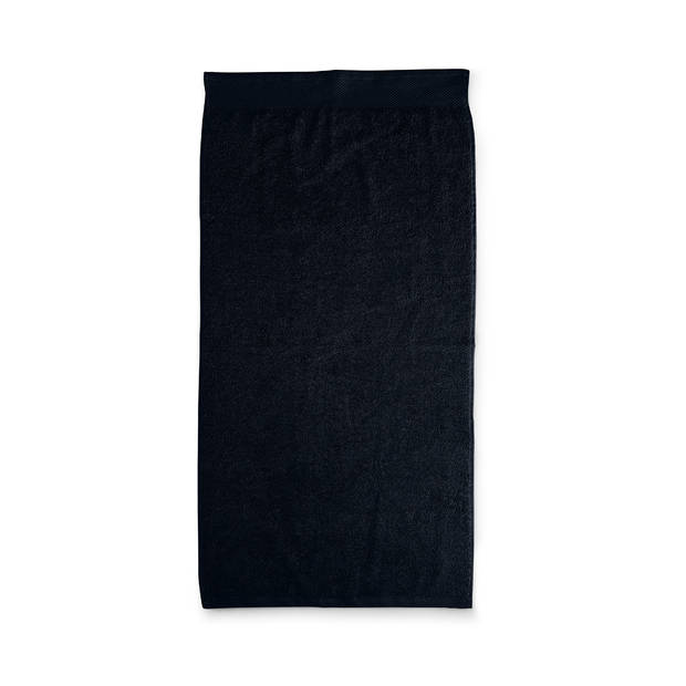 LINNICK Diamond Badstof Handdoek 50x100cm - black - set van 10