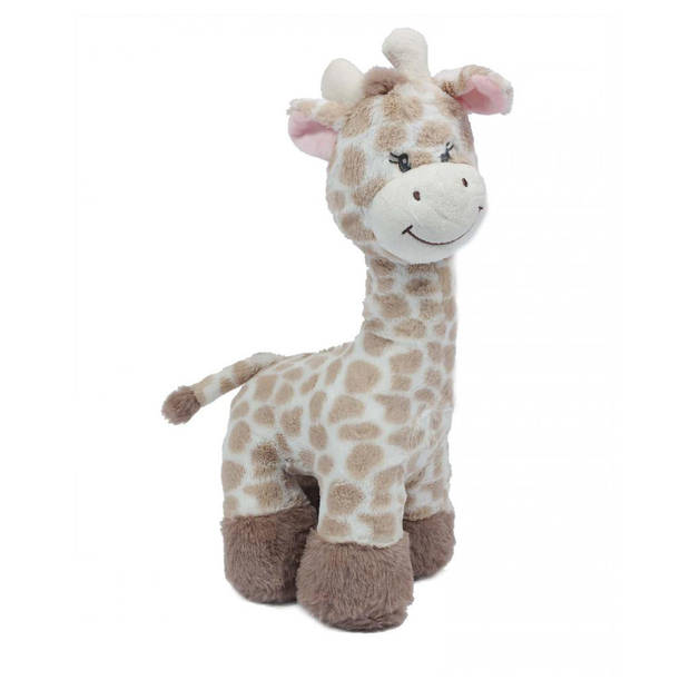 Pia Toysknuffeldier Giraffe - zachte pluche stof - lichtbruin - kwaliteit knuffels - 36 cm - Knuffeldier