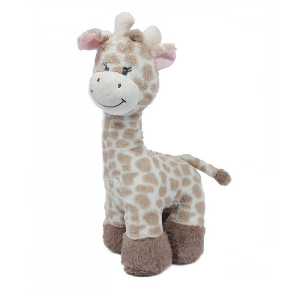 Pia Toysknuffeldier Giraffe - zachte pluche stof - lichtbruin - kwaliteit knuffels - 36 cm - Knuffeldier