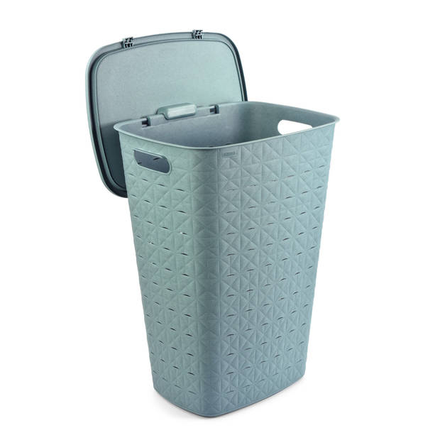 Curver Softex Wasmand met Deksel 56L + Wasmand 45L - Blauw