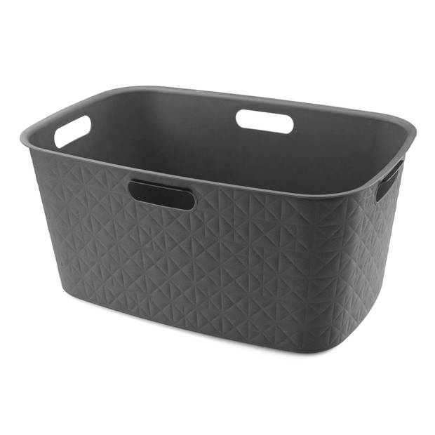 Curver Softex Wasmand met Deksel 56L + Wasmand 45L - Antraciet