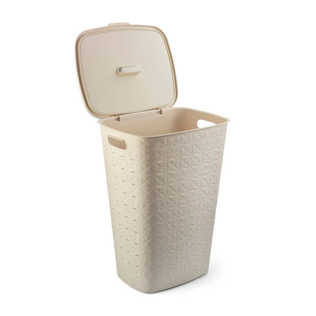 Curver Softex Wasmand met Deksel 56L + Wasmand 45L - Beige