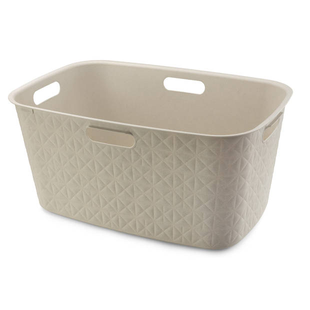 Curver Softex Wasmand met Deksel 56L + Wasmand 45L - Beige