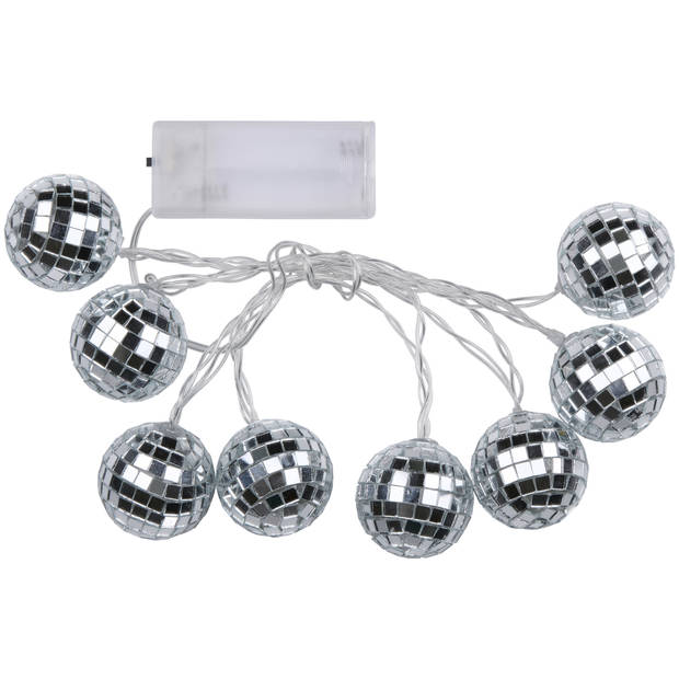 Articasa LED discobollen lichtsnoer - 8 led - gekleurd - 150 cm - Lichtsnoeren