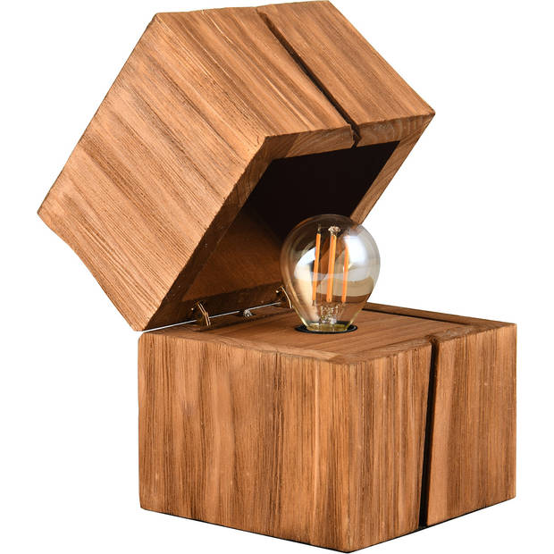 LED Bureaulamp - Trion Bomo - E14 Fitting - 2W - Zeer Warm Wit 2700K - Bruin - Natuur Hout